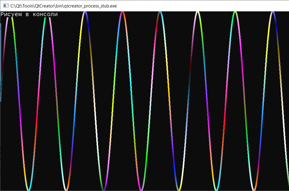 Рисование градиентного синуса в консоли С++